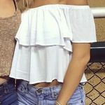 Sugar and L!ps Strapless White Top Photo 0