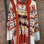 Wrangler  Retro Southwestern Print Hooded Knit Cardigan with Belt Size XL Photo 0