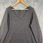 Athleta  Cloud Charcoal Heather Wool Cashmere Blend V Neck Sweater Dress Photo 1