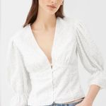 Rebecca Taylor La Vie Leaf Embroidered Cotton Top nwt $195 extra large XL corset Photo 1