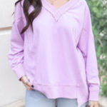Peach Love California Peach Love | Lavender Oversized Sweater | Size S Photo 0