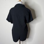 ZARA  Black Textured Short Sleeve Romper Photo 7