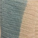 Vintage K Mart Crocheted Crochet Infinity Scarf Blue & Ivory Sparkle 42”x9” Photo 1