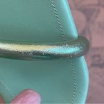 Free People  Parker Silver Chain Heels Green Lime Metallic Sz 39 Photo 12