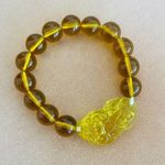 NWT Brazilian Citrine Crystal Bracelet with brave troops charm for unisex Photo 0