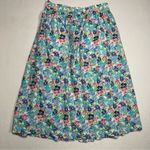Karen Scott Vintage Collections Floral Maxi Skirt Pleated Buttons Size S Photo 1