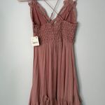 Free People  Adella‎ Slip Lace Western Casual Boho Rose Dress Small Photo 4