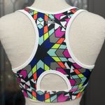 FILA Sport Mutlicolor Geometric Print Lightly Padded Sports Running Bra | Large Photo 3