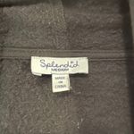 Splendid Black Hooded Open Front Cardigan Pockets Soft Comfy Cozy Casual Medium Photo 4