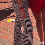 Blank Paige Black And White Striped Jeans Flare Photo 0