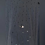 PLANET BY LAUREN One Size Sweater Holey Distressed Lightweight Pullover XL Black Photo 2