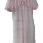 VTG 70s nightie pastel pink Peignoir size XL Photo 0