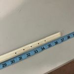 Liz Claiborne Vintage 90s White Genuine Leather Golden Buckle Belt Size Large Photo 6