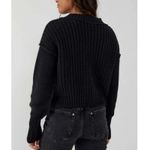 Free People NWT Bell Song Knit Pullover Sweater in Black Sz XS Photo 9