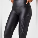 Spanx Faux Leather Moto Leggings in Very Black Photo 4