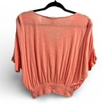 American Rag  Pink Crochet Lace Detailed Short Sleeve Blouse- Size Small Photo 1