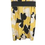 Chetta B  Sunhee Women's Sheath Dress Midi Geometric Cap Sleeve Yellow‎ Size 2 Photo 4