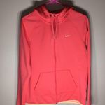 Nike zip-up hoodie/sweatshirt Dri-fit medium active wear gym wear pink/orange Photo 3