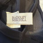 Badgley Mischka  Black One Piece Swimsuit Plunge Braided Straps Size 6 Photo 1