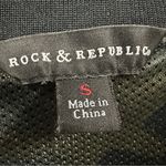 Rock & Republic  Lace Up Cropped Black Zip Up Lightweight Bomber Jacket Womens S Photo 8