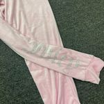 Juicy Couture  Womens Pink Big Bling Rhinestone Drawstring Velour Joggers US Sz L Photo 0