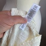 EXPRESS Women's Ivory Long Sleeve V Neck Textured Semi Sheer Lace Top Size XS Photo 7