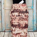 Calvin Klein Women Tie Dye Mesh Ruched Midi Bodycon Skirt Lined Size Medium Photo 2
