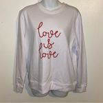 French Connection  Love Is Love Long Sleeve Crew Neck Pullover Sweatshirt 🆕 Photo 9