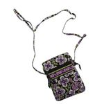 Vera Bradley Plum Petals Mini Quilted Crossbody Purse Purple Floral Card Holder Photo 0