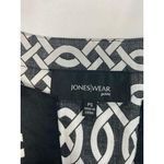 Jones Wear NWT  Laguna Black White Split Neck Tunic Top Petite Small PS Photo 4