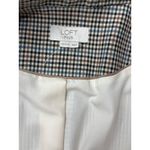 Loft NEW 16 Plaid Check Blazer Jacket Brown Blue Single Button Lined Workwear Photo 12