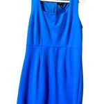 Halogen Women’s Blue Sleeveless Sheath Dress – Classic Square Neckline Size 1 Photo 1