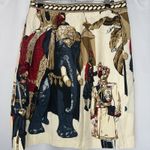 Mondi Wrap Skirt Size 38 Majestic Collection Elephant Print RARE Vintage Tan Photo 4