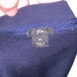 J.Crew Navy Blue Sweatshirt with Embroidered Flowers Photo 6