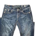 Miss Me blue bootcut embellished low rise jeans JE8032BL Size 26 Photo 4