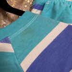 Wildfox Purple Aqua Striped Sleep Lounge Top Shorts 2 Piece Set Small NWT Photo 3