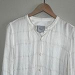 Rails Eloise Ivory Rose Gold Plaid Button Down Long Sleeve Flannel Shirt XS Photo 3