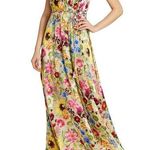 Alice + Olivia Samantha Silk Blend Floral Print Surplice Maxi Dress Size 2 NWT Photo 0