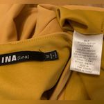 INA Pearl beaded bell sleeve midi dress mustard size M Photo 9