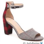 Jessica Simpson Plaid Ankle Strap Shoes Block Heel, Size 7M New in Box Photo 5