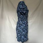 B Darlin B.DARLIN Fit n Flare Dark Floral Dress Sz 5 Blue Ruching Fairy Grunge Skater Photo 2