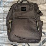 Land Diaper Bag, gray with brass zippers. Gently used, in almost new condition Photo 0