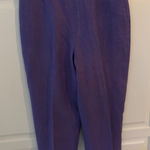 Muse Womens Purple Linen Blend Cropped Pants Size 10 Casual Photo 0