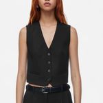 Aritzia  Babaton Black City Wool Playbook Boxy Relaxed Vest Top Minimalist Small Photo 2