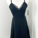Lulus  Lush Small Black Perfect Evening Lace Skater Mini Dress Photo 1