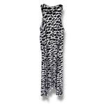 Rafaella  Womens Dress Size S Black White Tie Dye Flounce‎ Deep V Neck Maxi Photo 1
