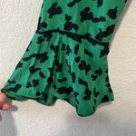 Tanya Taylor Nomi Wrap Dress Green Silk Print Ruffle Trim, Size 4 Photo 5