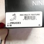 Nine West  Red & Black Snakeskin Chunky Block Heel Sandals Size 8 Photo 10