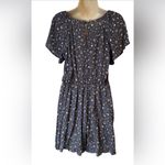 Chris & Carol Women's Med Gray Rayon Floral Short Sleeve Short Romper NWT Photo 1