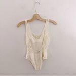 Vintage Mila Schon Bodysuit Mesh White One Piece 80s Size XS Photo 2